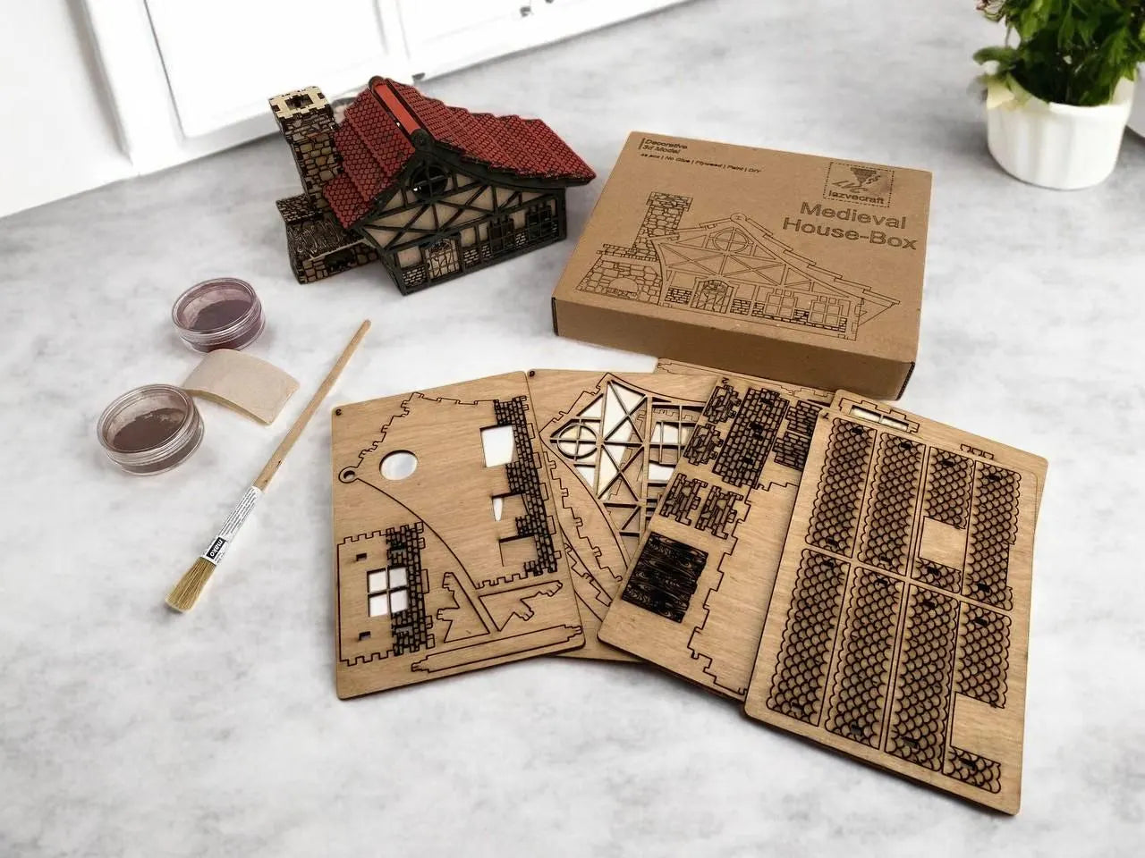 Medieval House (House-Box) Plywood Kit